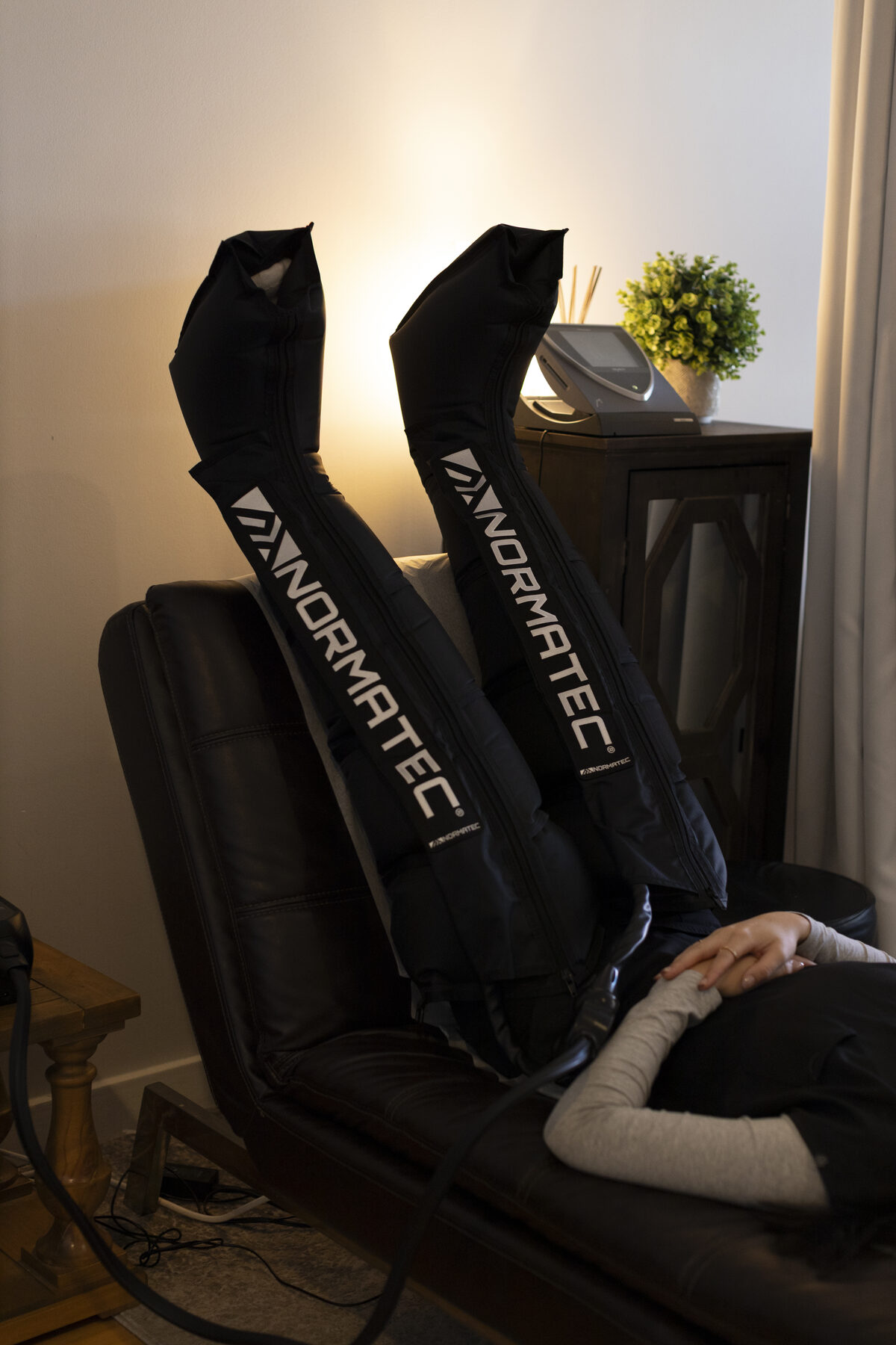 Normatec dynamic compression recovery boots at HERO Health Spa