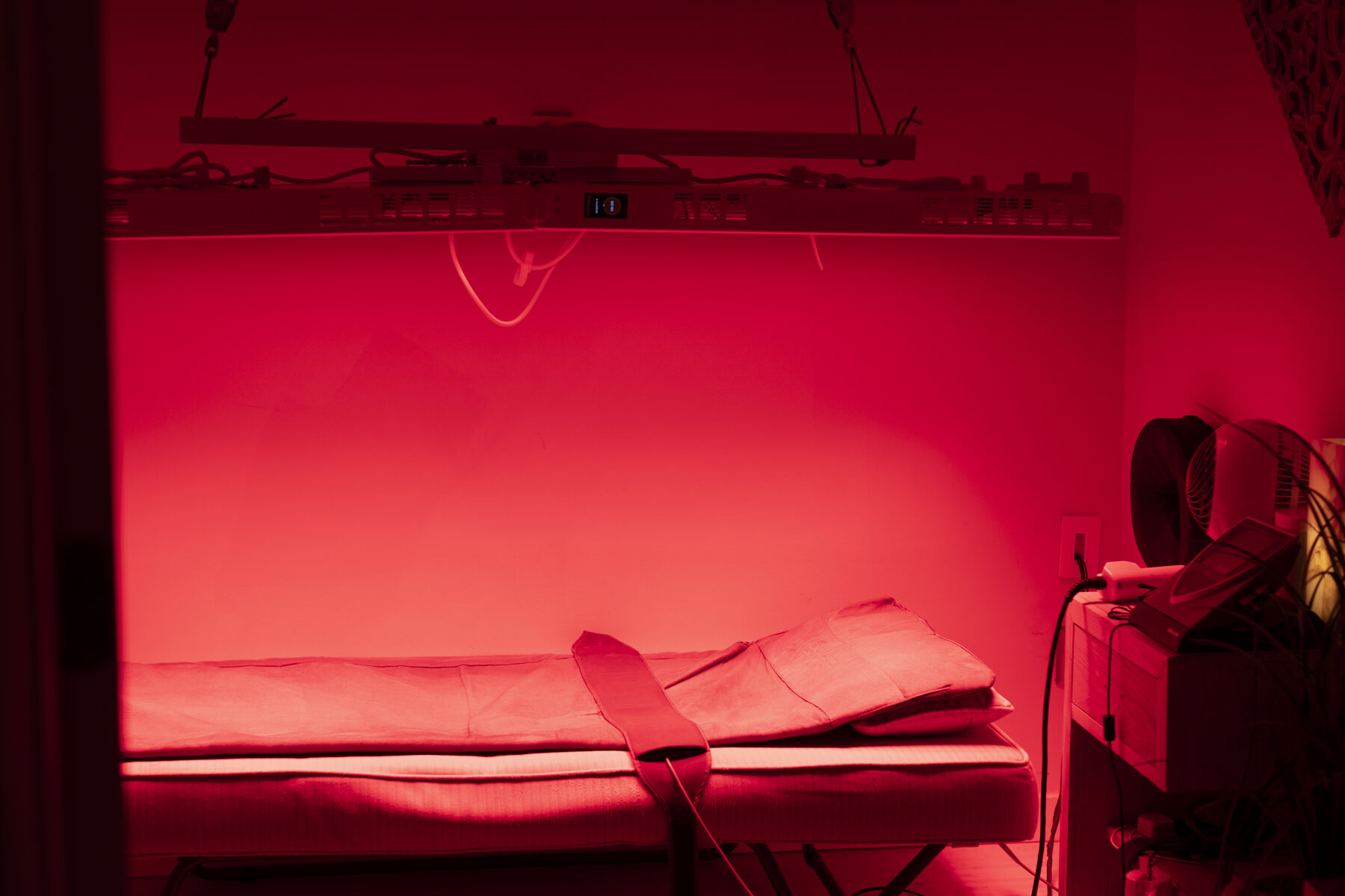 Red light therapy room at HERO Health Spa